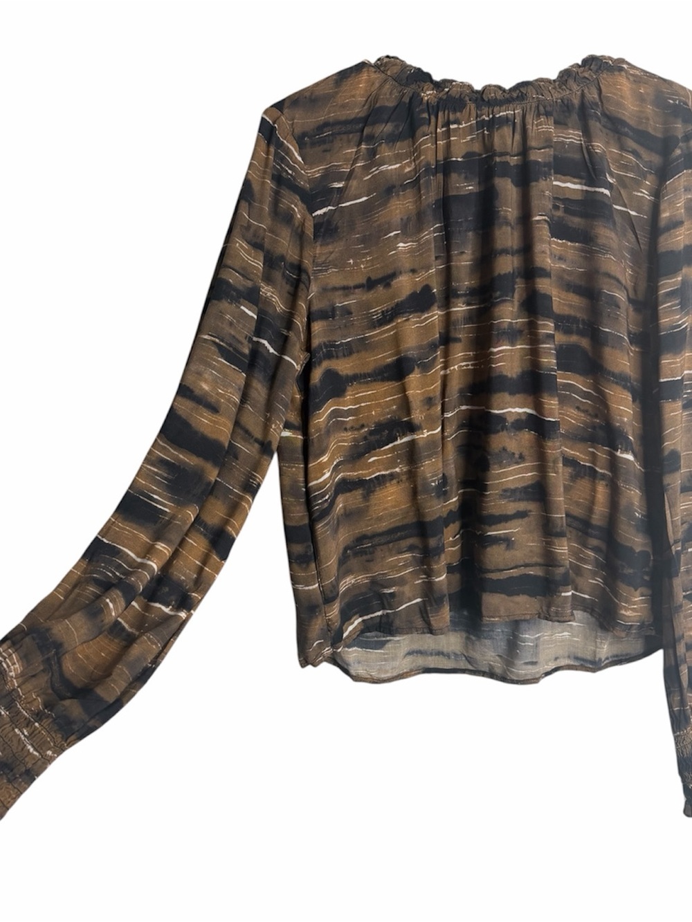 Cloth & Stone Anthropologie Peasant Blouse Abstract Peasant Bold Artistic Boho